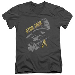 Star Trek - Mens 50 Year Frontier V-Neck T-Shirt
