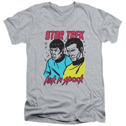 Star Trek - Mens Kirk N Spock V-Neck T-Shirt