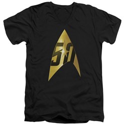 Star Trek - Mens 50Th Anniversary Delta V-Neck T-Shirt
