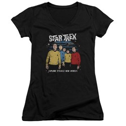 Star Trek - Juniors Stange New World V-Neck T-Shirt