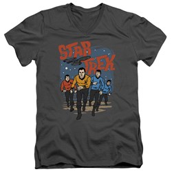 Star Trek - Mens Run Forward V-Neck T-Shirt