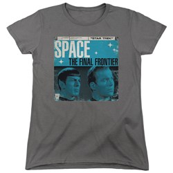 Star Trek - Womens Final Frontier Cover T-Shirt