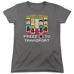 Star Trek - Womens Press A To Transport T-Shirt