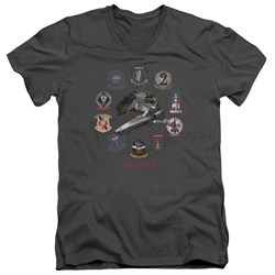 Battlestar Galactica - Mens Badges V-Neck T-Shirt