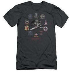 Battlestar Galactica - Mens Badges Premium Slim Fit T-Shirt