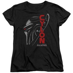 Battlestar Galactica - Womens Cylon Face T-Shirt
