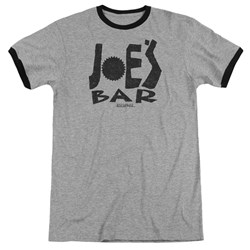 Battlestar Galactica - Mens Joes Bar Logo Ringer T-Shirt