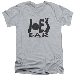 Battlestar Galactica - Mens Joes Bar Logo V-Neck T-Shirt