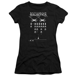 Battlestar Galactica - Juniors Galactic Invaders T-Shirt