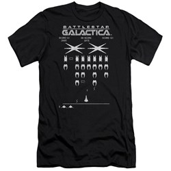 Battlestar Galactica - Mens Galactic Invaders Premium Slim Fit T-Shirt