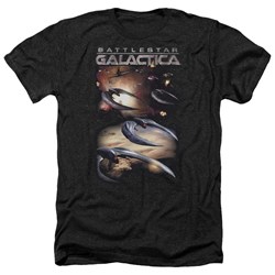 Battlestar Galactica - Mens When Cylons Attack Heather T-Shirt