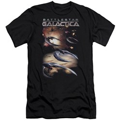 Battlestar Galactica - Mens When Cylons Attack Slim Fit T-Shirt