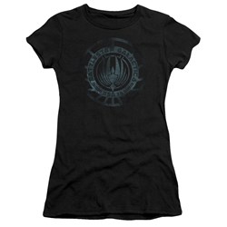Battlestar Galactica - Juniors Faded Emblem T-Shirt