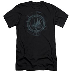 Battlestar Galactica - Mens Faded Emblem Slim Fit T-Shirt