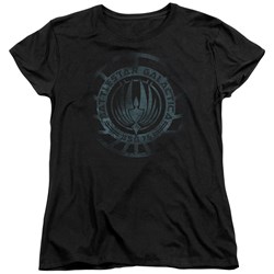Battlestar Galactica - Womens Faded Emblem T-Shirt