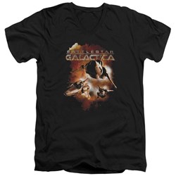 Battlestar Galactica - Mens Vipers Stretch V-Neck T-Shirt