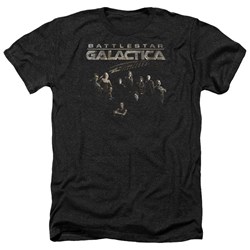 Battlestar Galactica - Mens Battle Cast Heather T-Shirt