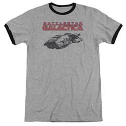 Battlestar Galactica - Mens Ship Logo Ringer T-Shirt