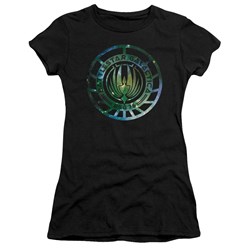 Battlestar Galactica - Juniors Galaxy Emblem T-Shirt