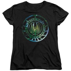 Battlestar Galactica - Womens Galaxy Emblem T-Shirt