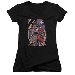 Batman - Juniors Harley First V-Neck T-Shirt