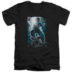 Batman - Mens Night Light V-Neck T-Shirt