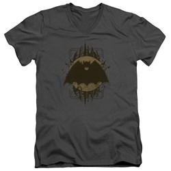 Batman - Mens Batman Crest V-Neck T-Shirt