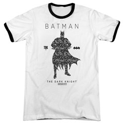 Batman - Mens Paislety Silhouette Ringer T-Shirt