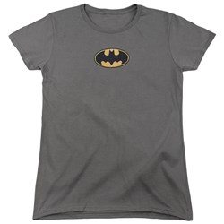 Batman - Womens Batman Plush Emblem T-Shirt