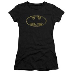 Batman - Juniors Tattered Logo T-Shirt