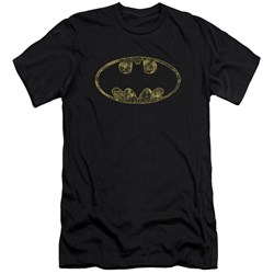 Batman - Mens Tattered Logo Premium Slim Fit T-Shirt