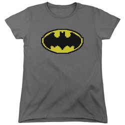 Batman - Womens Pixel Symbol T-Shirt