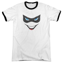 Batman - Mens Harley Face Ringer T-Shirt