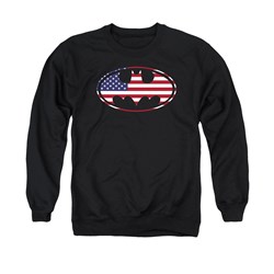 Batman - Mens American Flag Oval Sweater