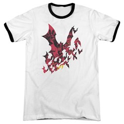 Batman - Mens Broken City Ringer T-Shirt
