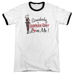 Arkham City - Mens Somebody Loves Me Ringer T-Shirt