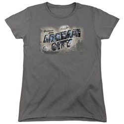 Arkham City - Womens Greetings From Arkham T-Shirt