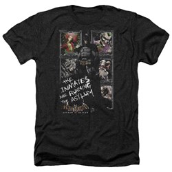 Batman - Mens Running The Asylum Heather T-Shirt