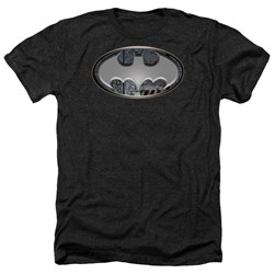 Batman - Mens Steel Wall Shield Heather T-Shirt