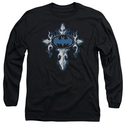Batman - Mens Gothic Steel Logo Long Sleeve T-Shirt