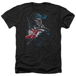 Batman - Mens Black And White Heather T-Shirt