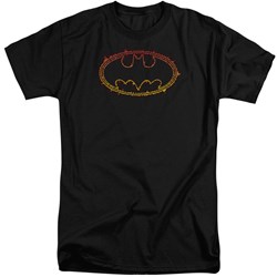 Batman - Mens Flame Outlined Logo Tall T-Shirt
