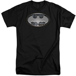 Batman - Mens Steel Wall Shield Tall T-Shirt
