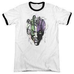 Batman - Mens Joker Airbrush Ringer T-Shirt