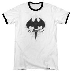 Batman - Mens Gothic Gotham Ringer T-Shirt