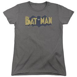 Batman - Womens Vintage Logo Splatter T-Shirt