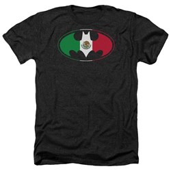 Batman - Mens Mexican Flag Shield Heather T-Shirt