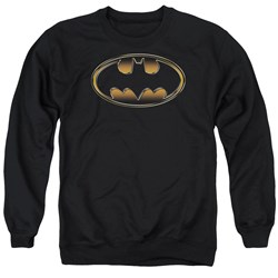 Batman - Mens Black & Gold Embossed Sweater