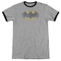 Batman - Mens Faded Logo Ringer T-Shirt