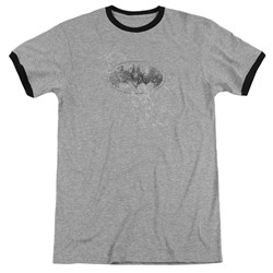 Batman - Mens Burned & Splattered Ringer T-Shirt
